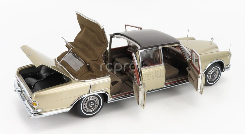 Cmc Mercedes benz S-class 600 Pullman (w100) Landaulet Soft-top Semiconvertible 1972 1:18 Gold Met