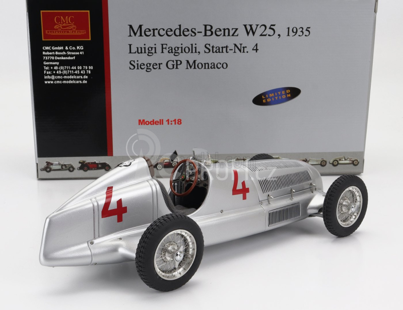 Cmc Mercedes benz Set Lo2750 Platform Truck 1936 + F1 W25 N 4 Monaco Gp 1935 1:18