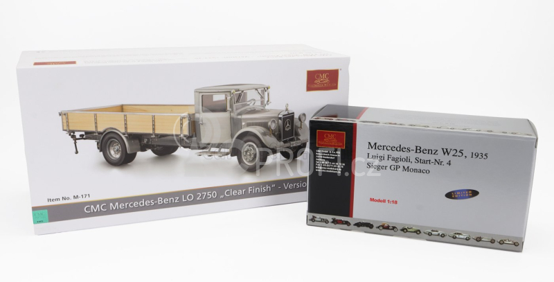 Cmc Mercedes benz Set Lo2750 Platform Truck 1936 + F1 W25 N 4 Monaco Gp 1935 1:18