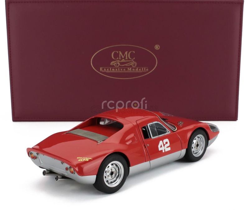 Cmc Porsche 904 Carrera Gts Ch.904-043 N 42 Pebble Beach Auctions 2017 1:18 Červená Stříbrná