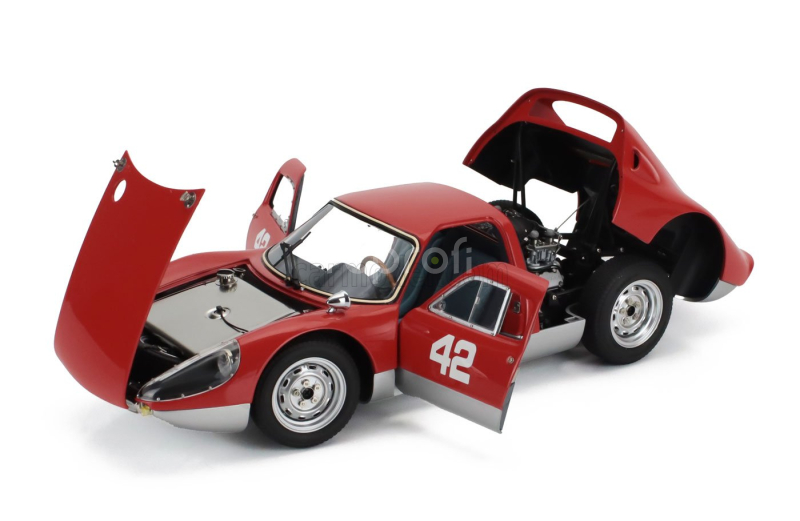 Cmc Porsche 904 Carrera Gts Ch.904-043 N 42 Pebble Beach Auctions 2017 1:18 Červená Stříbrná