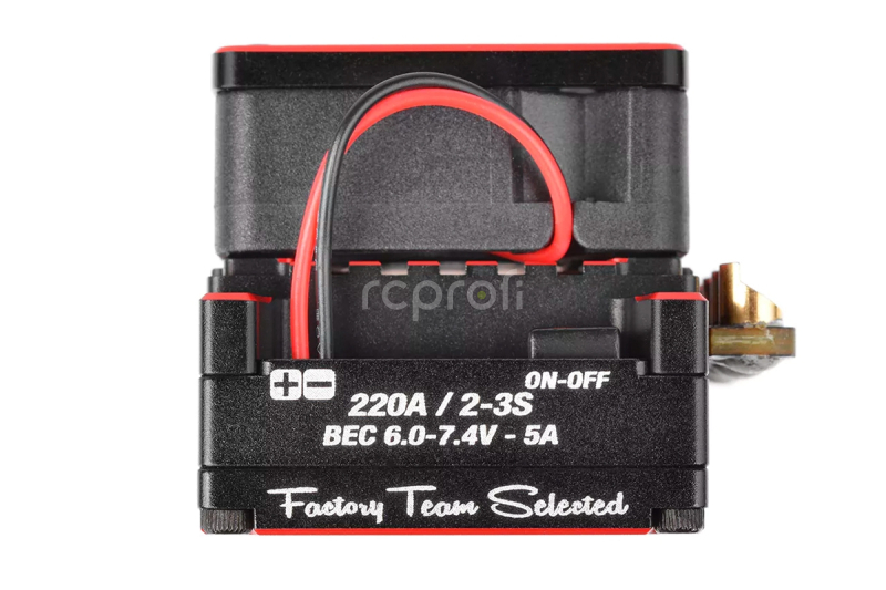 CMM-10 Racing Controller - 2-3S - 220A - senzorový regulátor - černý/červený