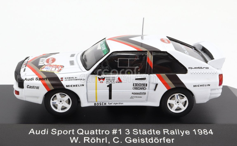 Cmr Audi Quattro Sport N 1 Winner Rally Adac Stadte 1984 W.rohrl - C.geistdorfer 1:43 Bílá