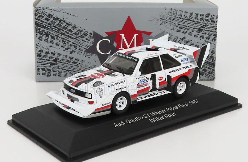 Cmr Audi Quattro Sport S1 E2 N 1 Winner Rally Pikes Peak Hill Climb 1987 W.rohrl 1:43 Žlutá Bílá Červená