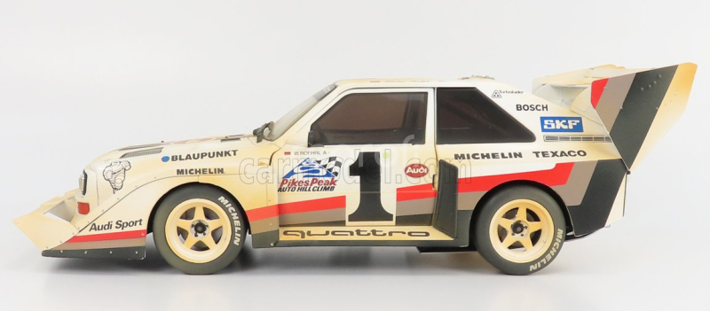 Cmr Audi Quattro Sport S1 E2 N 1 Winner Rally Pikes Peak Hill Climb - Dirty Version - 1987 W.rohrl 1:18 Žlutá Bílá Červená