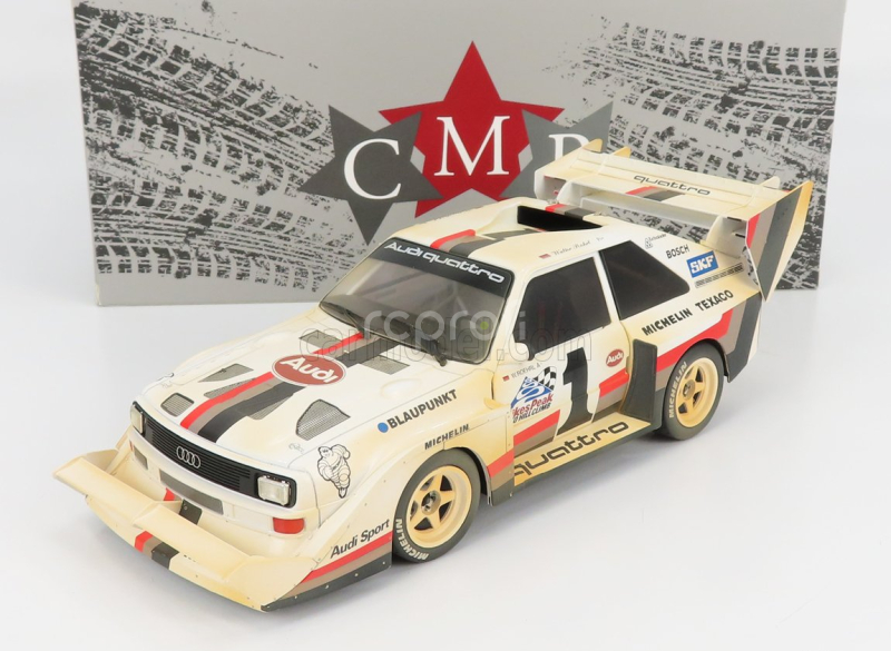 Cmr Audi Quattro Sport S1 E2 N 1 Winner Rally Pikes Peak Hill Climb - Dirty Version - 1987 W.rohrl 1:18 Žlutá Bílá Červená