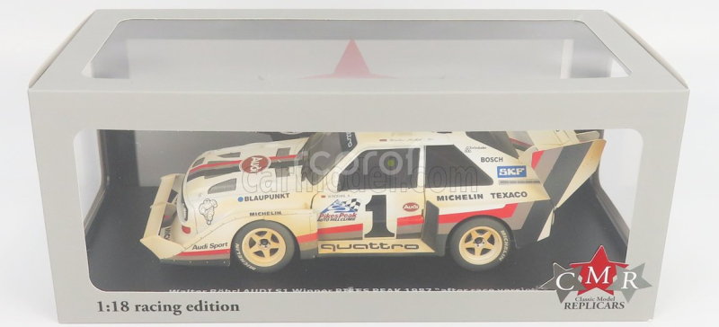 Cmr Audi Quattro Sport S1 E2 N 1 Winner Rally Pikes Peak Hill Climb - Dirty Version - 1987 W.rohrl 1:18 Žlutá Bílá Červená