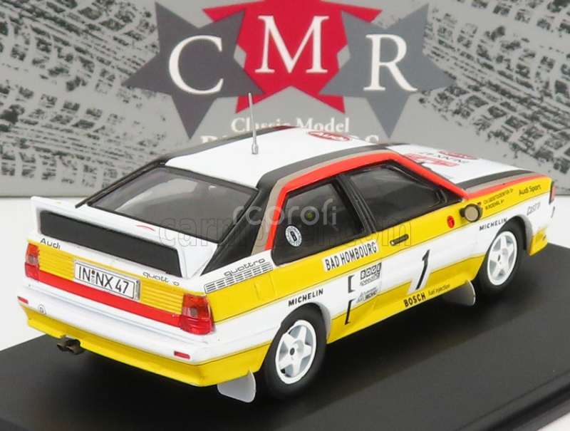 Cmr Audi Sport Quattro A2 Team Audi Sport (night Version) N 1 Winner Rally Montecarlo 1984 Walter Rohrl - Christian Geistdorfer 1:43 Bílá Žlutá