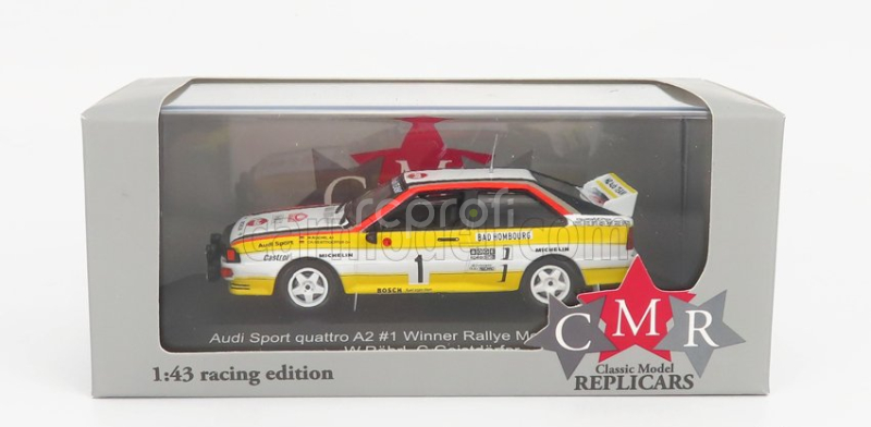 Cmr Audi Sport Quattro A2 Team Audi Sport (night Version) N 1 Winner Rally Montecarlo 1984 Walter Rohrl - Christian Geistdorfer 1:43 Bílá Žlutá