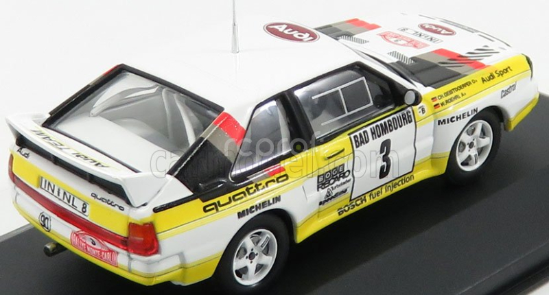 Cmr Audi Sport Quattro Audi Team Hb N 3 2nd Rally Montecarlo 1985 W.rohrl - C.geistdorfer 1:43 Bílá Žlutá