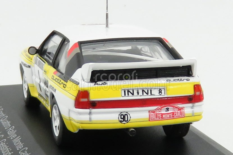 Cmr Audi Sport Quattro Audi Team Hb N 3 2nd Rally Montecarlo 1985 W.rohrl - C.geistdorfer 1:43 Bílá Žlutá