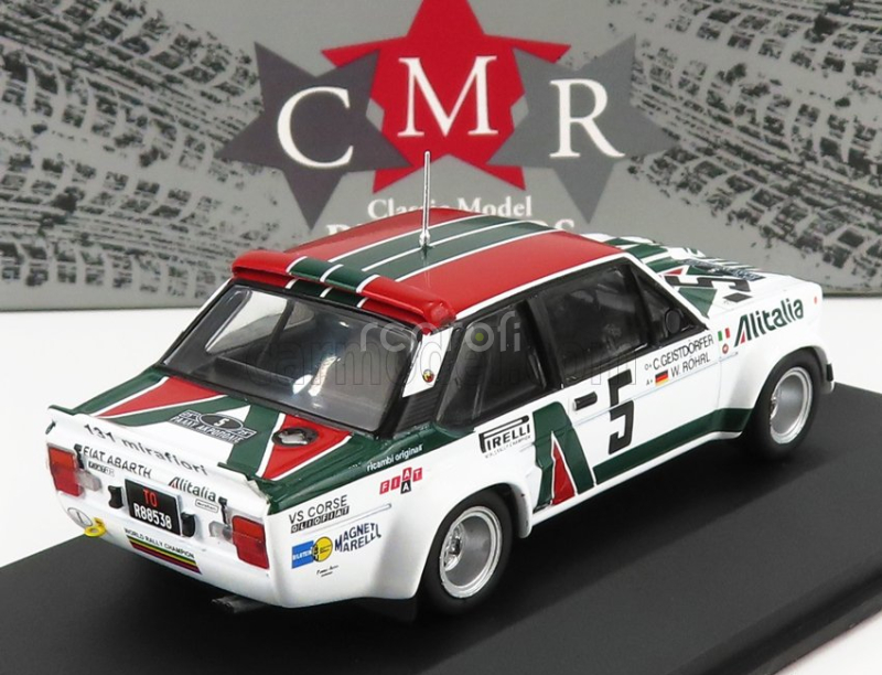 Cmr Fiat 131 Abarth Alitalia N 5 Winner Rally Acropolis 1978 W.rohrl - C.geistdorfer 1:43 Bílá Zelená Červená