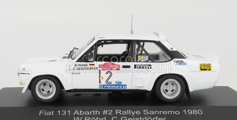 Cmr Fiat 131 Abarth N 2 Rally Sanremo 1980 W.rohrl - C.geistdorfer 1:43 Bílá