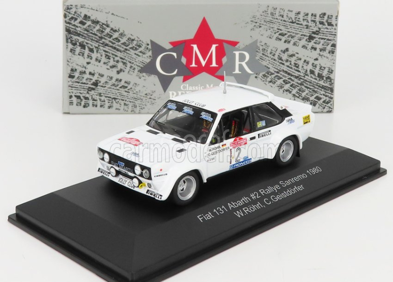Cmr Fiat 131 Abarth N 2 Rally Sanremo 1980 W.rohrl - C.geistdorfer 1:43 Bílá