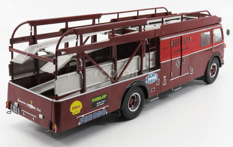 Cmr Fiat 642rn2 Truck Bartoletti F1 Ferrari Car Transporter 1957 1:18 Červené Bordeaux