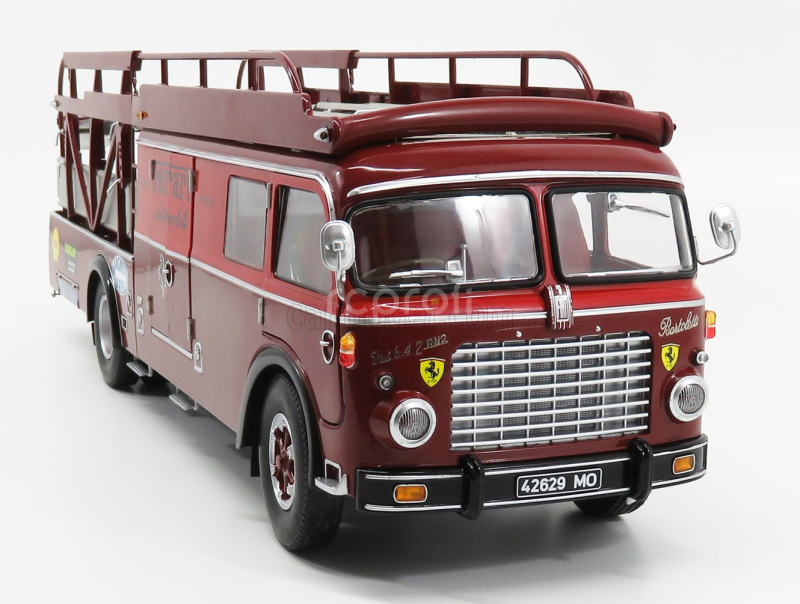 Cmr Fiat 642rn2 Truck Bartoletti F1 Ferrari Car Transporter 1957 1:18 Červené Bordeaux