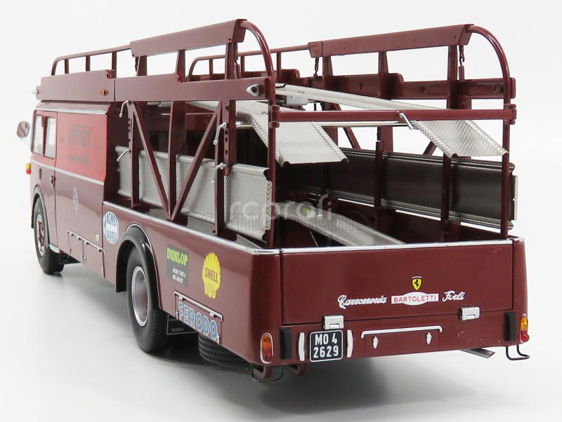 Cmr Fiat 642rn2 Truck Bartoletti F1 Ferrari Car Transporter 1957 1:18 Červené Bordeaux