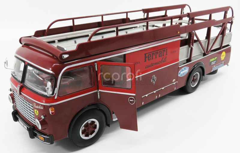 Cmr Fiat 642rn2 Truck Bartoletti F1 Ferrari Car Transporter 1957 1:18 Červené Bordeaux
