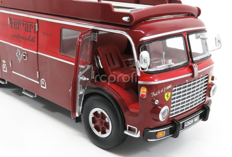 Cmr Fiat 642rn2 Truck Bartoletti F1 Ferrari Car Transporter 1957 1:18 Červené Bordeaux
