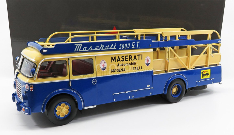 Cmr Fiat 642rn2 Truck Bartoletti Maserati Car Transporter 1957 1:18 Modrá Žlutá
