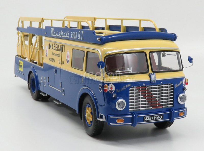 Cmr Fiat 642rn2 Truck Bartoletti Maserati Car Transporter 1957 1:18 Modrá Žlutá