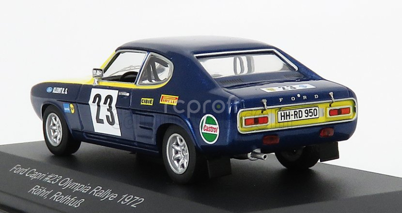 Cmr Ford england Capri 2600 Gt N 23 Rally Olympia Erc 1972 W.rohrl - H. Rothfuß 1:43 Modrá Žlutá