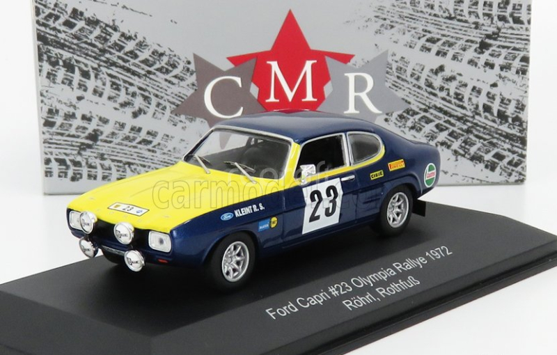 Cmr Ford england Capri 2600 Gt N 23 Rally Olympia Erc 1972 W.rohrl - H. Rothfuß 1:43 Modrá Žlutá