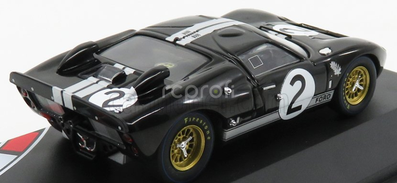 Cmr Ford usa Gt40 Mkii 7.0l V8 Team Shelby American Inc. N 2 Winner 24h Le Mans 1966 B.mclaren - C.amon 1:43 Černá Stříbrná