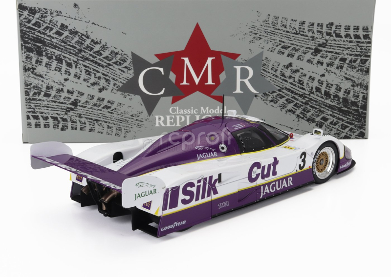 Cmr Jaguar Xjr12 7.0l V12 Team Silk Cut Jaguar T.w.racing N 3 Winner 24h Le Mans 1990 John Nielsen - Price Cobb - Martin Brundle 1:18 Bílá Fialová
