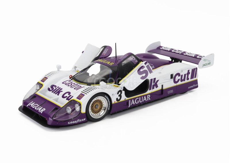 Cmr Jaguar Xjr12 7.0l V12 Team Silk Cut Jaguar T.w.racing N 3 Winner 24h Le Mans 1990 John Nielsen - Price Cobb - Martin Brundle 1:18 Bílá Fialová
