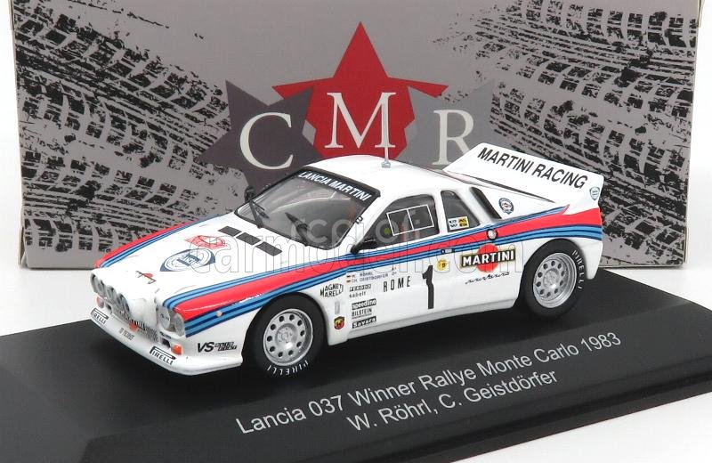 Cmr Lancia 037 Martini N 1 Winner Rally Montecarlo 1983 Walter Rohrl - Christian Geistdorfer 1:43 Bílá