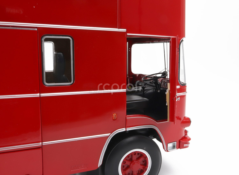 Cmr Om fiat 150 Rolfo Truck Car Transporter 2-assi 1966 - For F1 312b 1970 And Ferrari P3 Spider 1966 1:18 Red