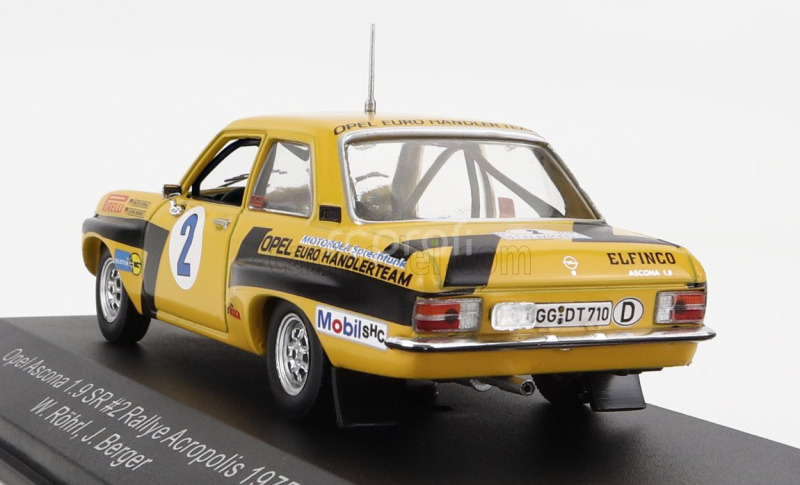 Cmr Opel Ascona 1.9 Sr N 2 Rally Acropolis 1975 W.rohrl - J.berger 1:43 Žlutá Černá