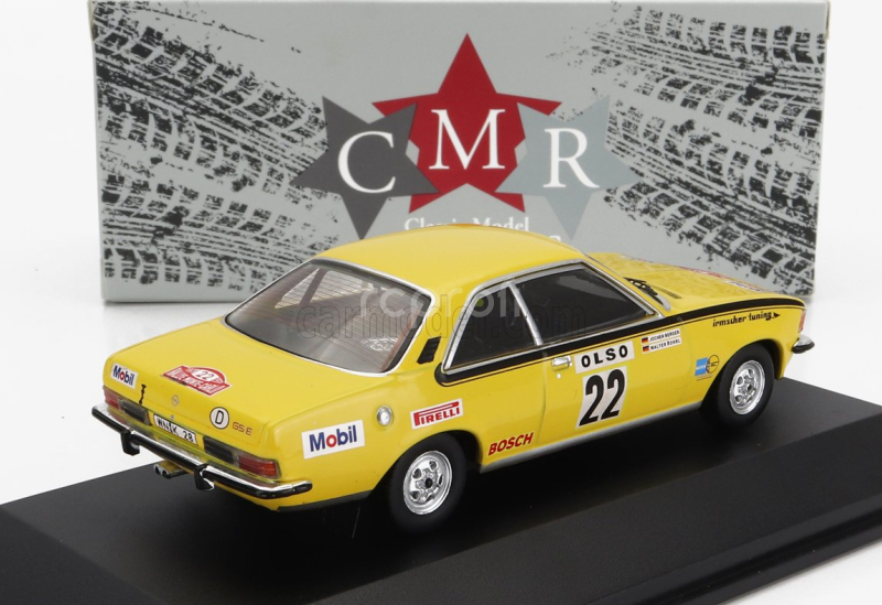 Cmr Opel Commodore B Gs/e (night Version) N 22 Rally Montecarlo 1973 W.rohrl - J.berger 1:43 Žlutá