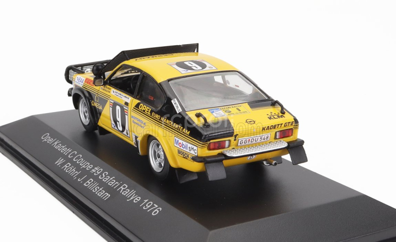 Cmr Opel Kadett C Coupe (night Version) Team Opel Euro Handler N 9 Rally East African Safari 1976 Walter Rohrl - Claes Billstam 1:43 Žlutá Černá