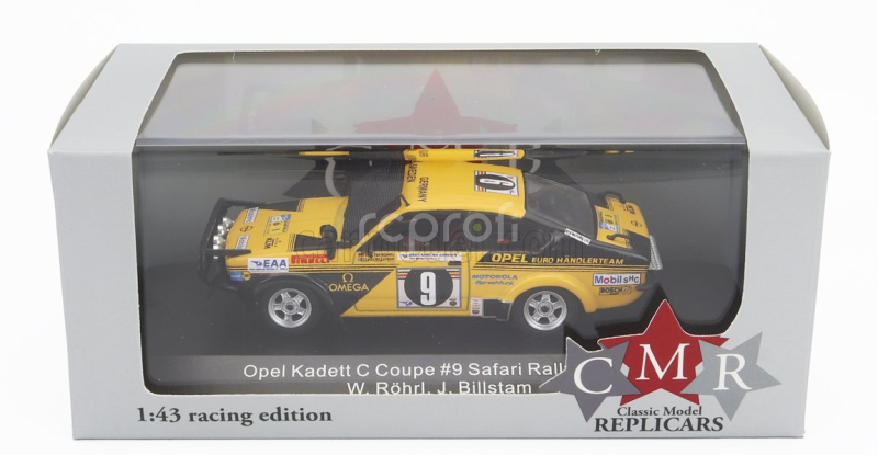 Cmr Opel Kadett C Coupe (night Version) Team Opel Euro Handler N 9 Rally East African Safari 1976 Walter Rohrl - Claes Billstam 1:43 Žlutá Černá