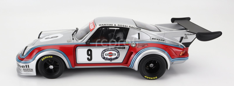 Cmr Porsche 911 930 Carrera Rsr Turbo 2.1l Team Martini & Rossi Racing N 9 2nd 6h Watkins Glen 1974 G.v.lennep - H.muller 1:12 Stříbrná Červená Modrá