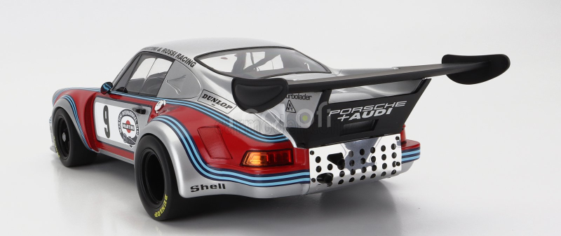 Cmr Porsche 911 930 Carrera Rsr Turbo 2.1l Team Martini & Rossi Racing N 9 2nd 6h Watkins Glen 1974 G.v.lennep - H.muller 1:12 Stříbrná Červená Modrá