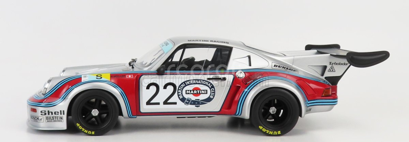Cmr Porsche 911 Carrera Rsr 2.1l Turbo Team Martini Racing N 22 2nd 24h Le Mans 1974 G.van Lennep - H.muller 1:12 Stříbrná Červená Modrá