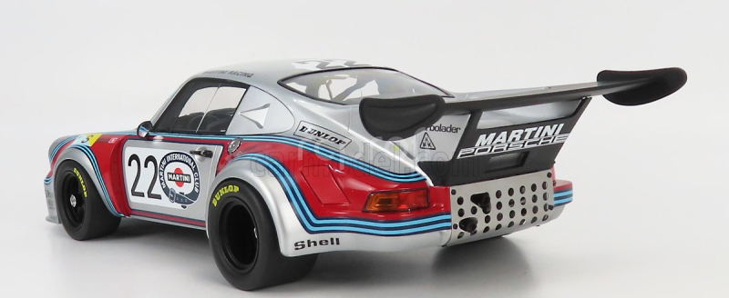 Cmr Porsche 911 Carrera Rsr 2.1l Turbo Team Martini Racing N 22 2nd 24h Le Mans 1974 G.van Lennep - H.muller 1:12 Stříbrná Červená Modrá