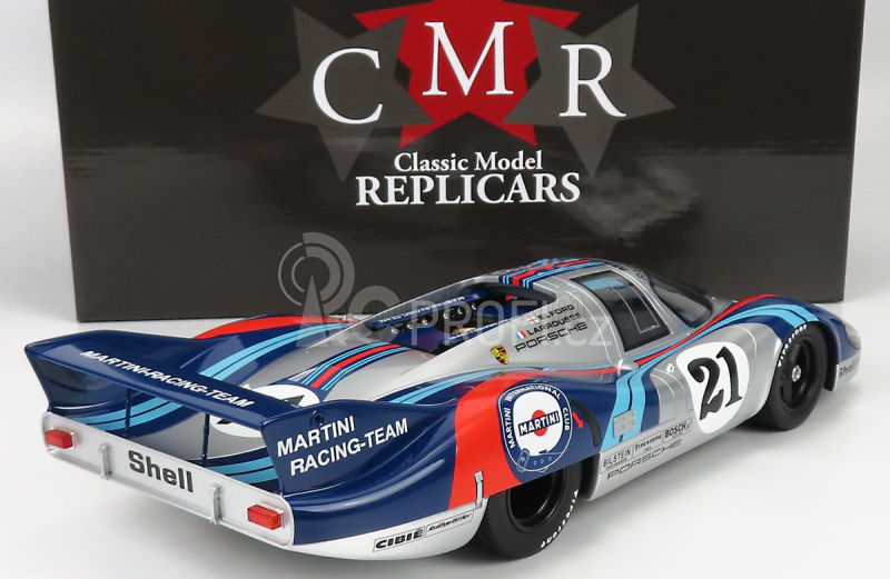 Cmr Porsche 917lh 4.9l Team Martini Racing N 21 24h Le Mans 1971 Vic Elford - Gerard Larrousse 1:12 Stříbrná Modrá