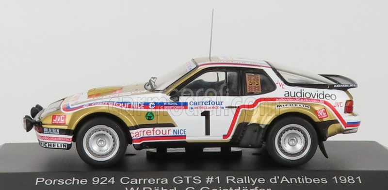 Cmr Porsche 924 Carrera Gts N 1 Rally D'antibes 1981 W.rohrl - C.geistdorfer 1:43 Zlatá Bílá