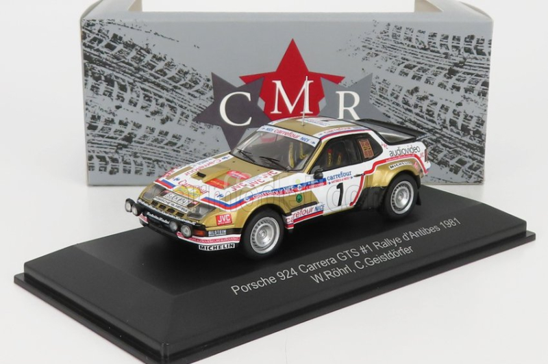 Cmr Porsche 924 Carrera Gts N 1 Rally D'antibes 1981 W.rohrl - C.geistdorfer 1:43 Zlatá Bílá