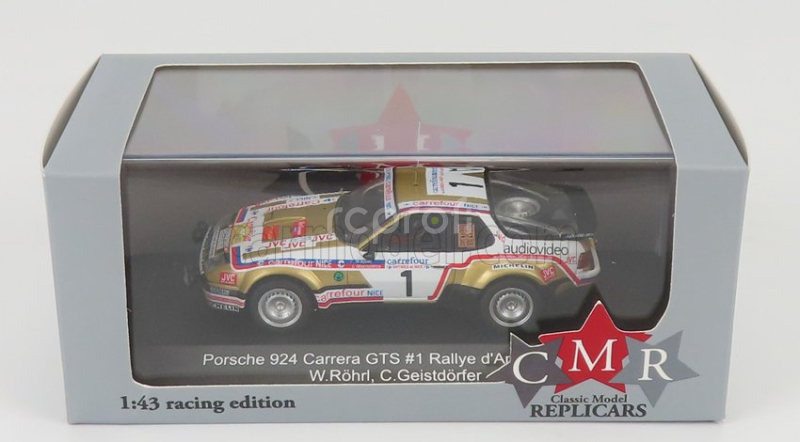 Cmr Porsche 924 Carrera Gts N 1 Rally D'antibes 1981 W.rohrl - C.geistdorfer 1:43 Zlatá Bílá