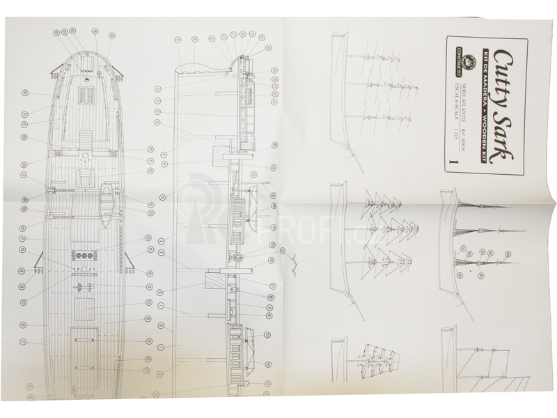 CONSTRUCTO Cutty Sark klipr 1869 1:115 kit