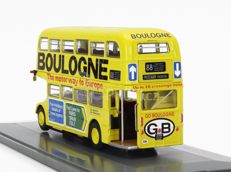 Corgi AEC Type Rm Autobus London Transport Boulogne Route 88 Mitcham Cricketers 1949 1:76 Žlutá