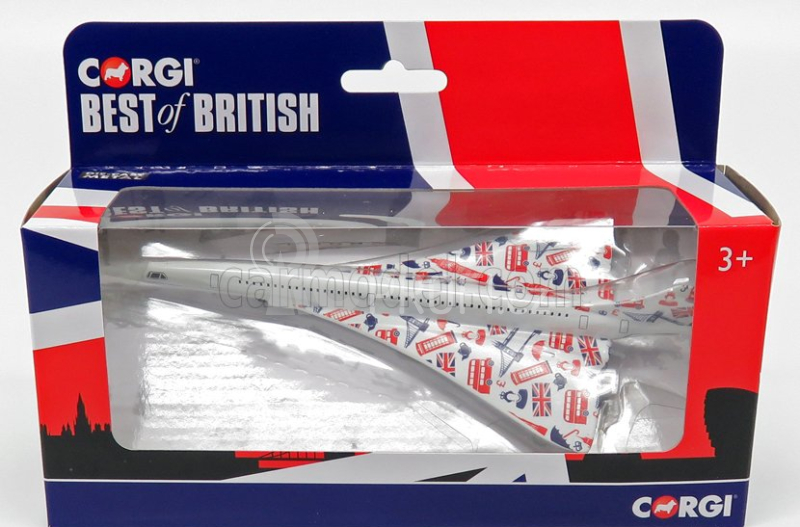 Corgi Aerospatiale Concorde Airplane 1969 - 18.0 Cm X 8.5 Cm 1:100 Bílá