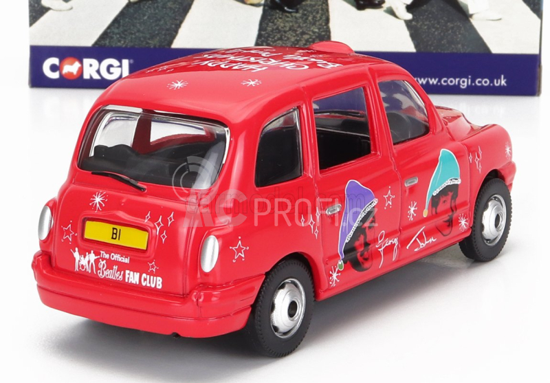 Corgi Austin London Taxi Lti Tx4 2007 - The Beatles - Christmas Taxi 1:36 Tmavě Růžová