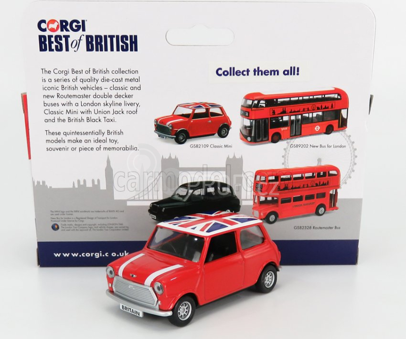 Corgi Austin Mini 1970 - English Flag 1:36 Red