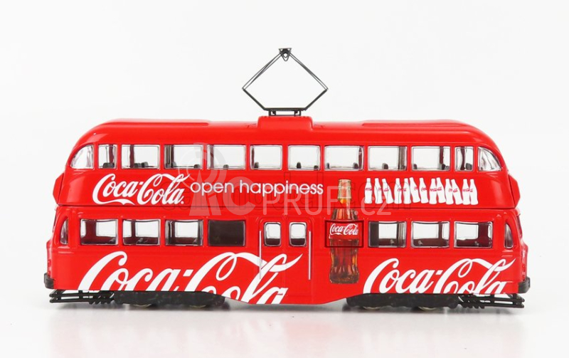 Corgi Blackpool Decker Double Tram Autobus Coca-cola Open Happiness 1934 1:76 Červená Bílá